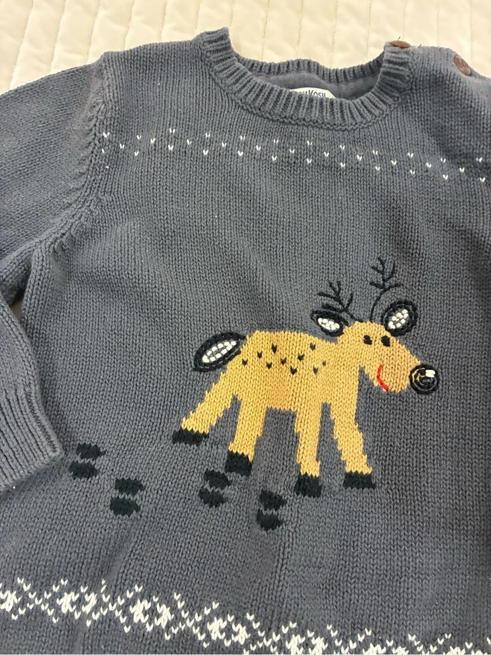 Osh Kosh Gray Sweater Reindeer 5t